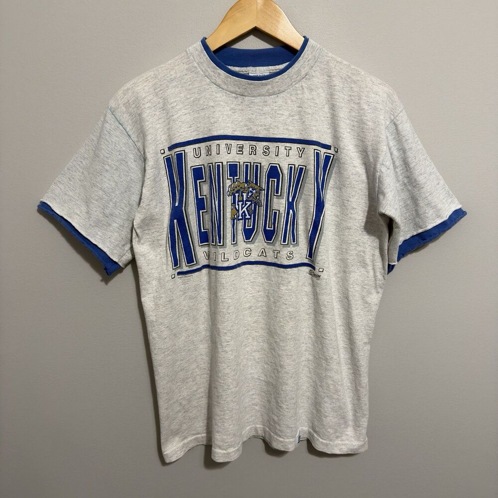 Vintage 80's/90's Kentucky Wildcats NCAA Single Stitch Ringer T-Shirt Mens M